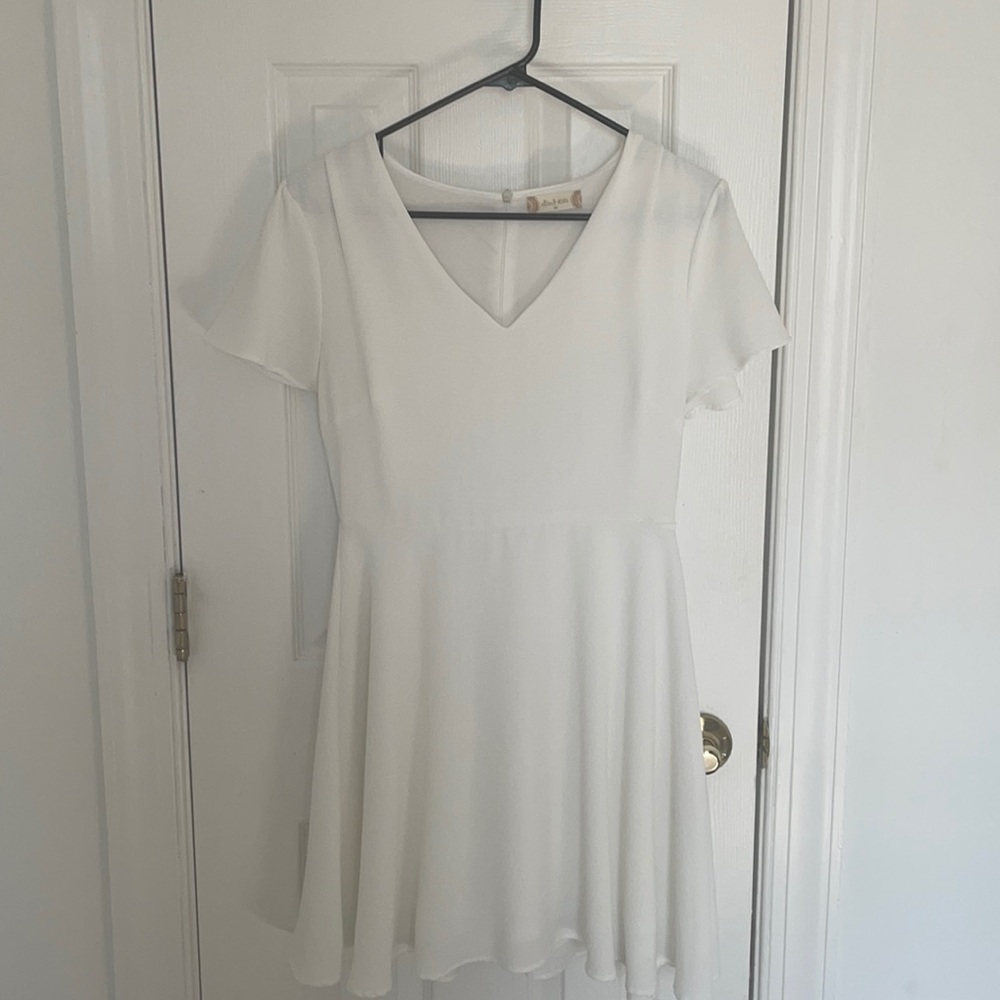 Altar’d State White Swing Dress- Above the Knee